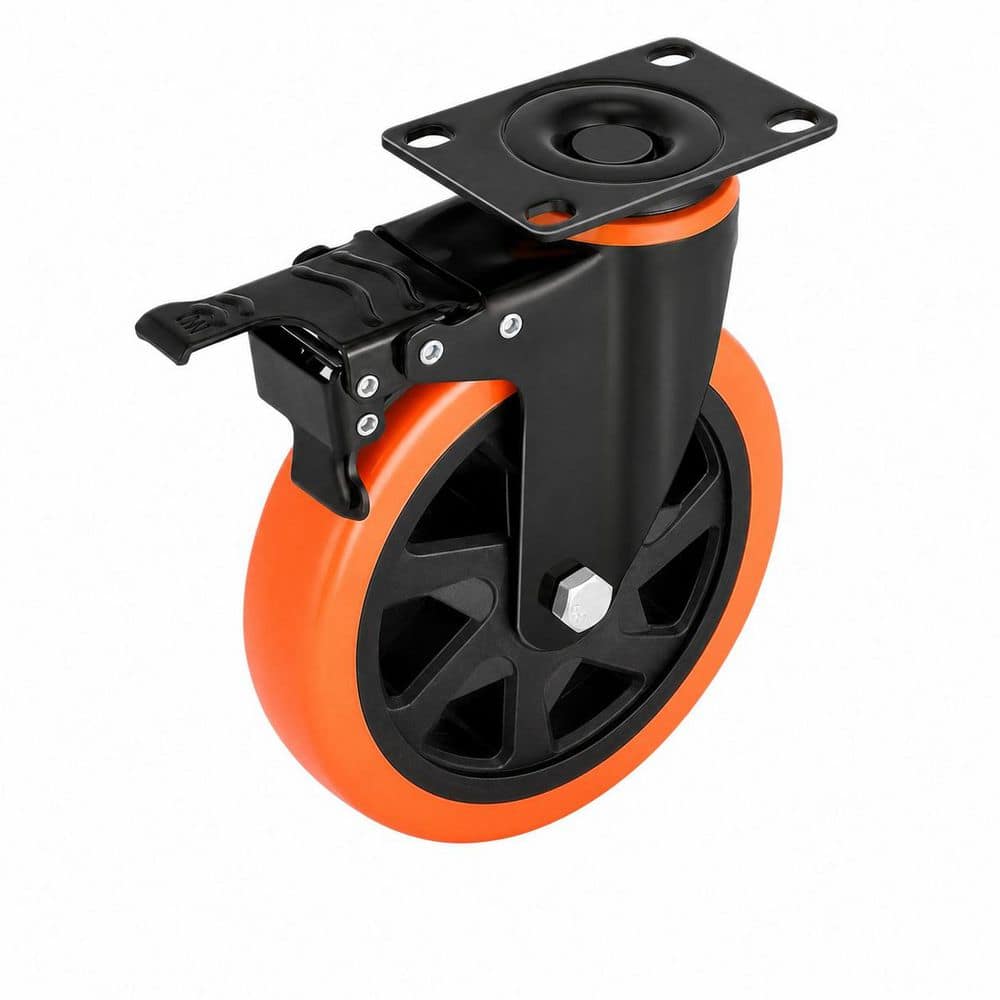 4-Pack Heavy Duty Series 6 in. Gray Polyurethane Swivel Dual Locking Caster Wheels with Brake for 3000 lb. Load price history on PriceWatchPro