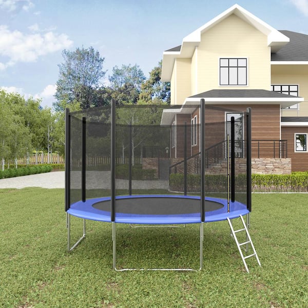 lijden Tante haai Tatayosi 12 ft. Outdoor Trampoline with Safety Enclosure Net DJYC-H-TR001AL  - The Home Depot