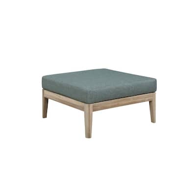 Naples Natural and Grey Outdoor Ottoman