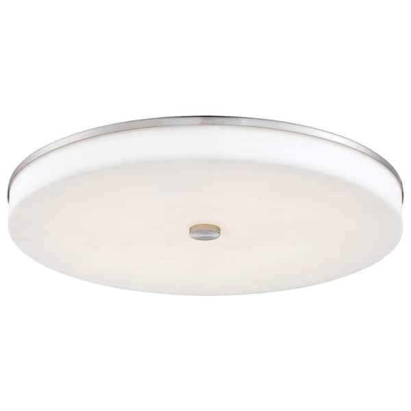 U.H.O 150-Watt Equivalent Brushed Nickel Integrated LED Flush Mount