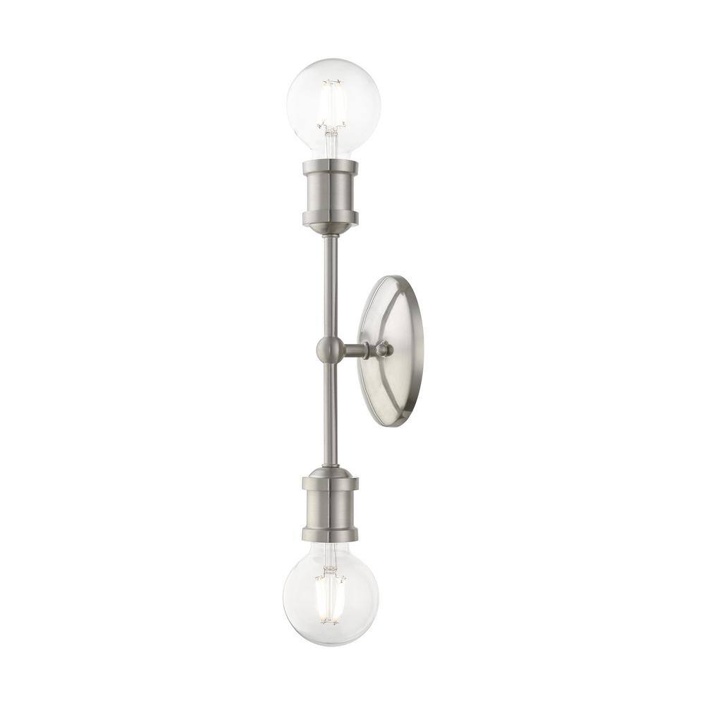 Lansdale Brushed Nickel 12" Contemporary Vanity Light
