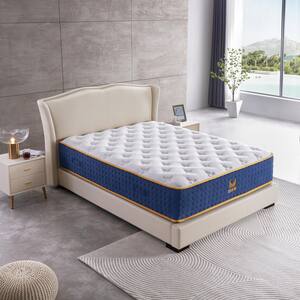 XIZZI Queen Medium Hybrid 14 in Mattress with Bamboo Fabric Pillow Top, Memory Foam and Pocketed Coils, Blue