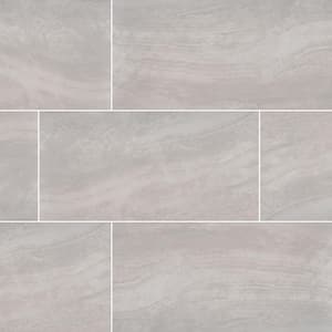 Pavia Gray 24 in. x 48 in. Matte Porcelain Floor and Wall Tile (16 sq. ft./Case)