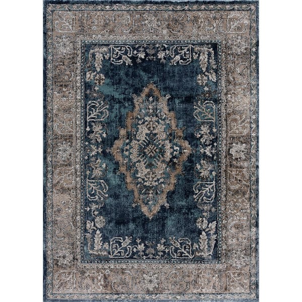 United Weavers Portsmouth Home Sky Blue 5 ft. 3 in. x 7 ft. 2 in. Area Rug
