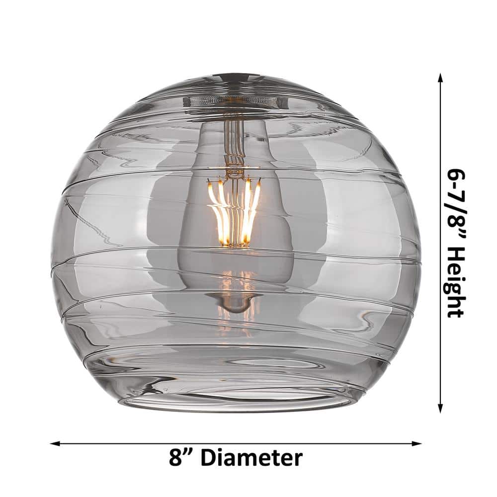 Athens Oil Rubbed Bronze Mini Pendant with Swirl Glass Shade