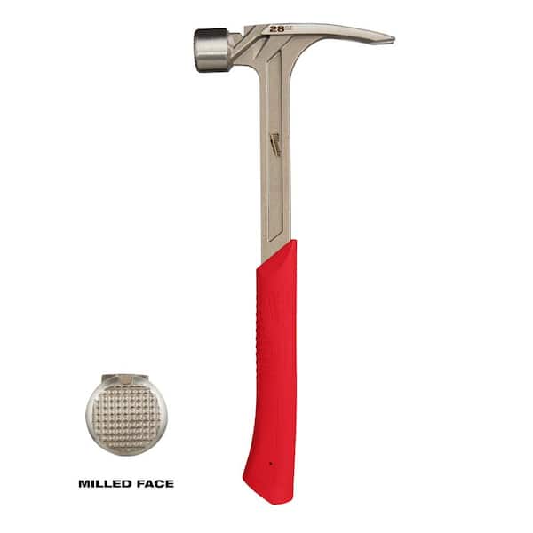 Milwaukee 28 oz. Milled Face Framing Hammer 48-22-9029 - The Home