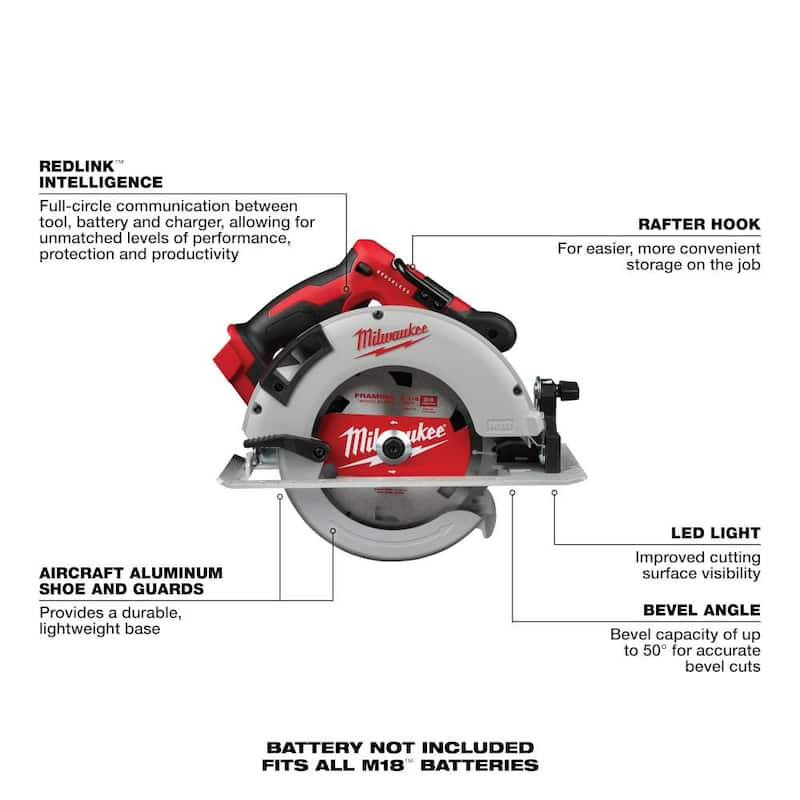 M18 18-Volt Lithium-Ion Brushless Cordless Combo Kit (4-Tool) with 2-Batteries, 1-Charger and Tool Bag