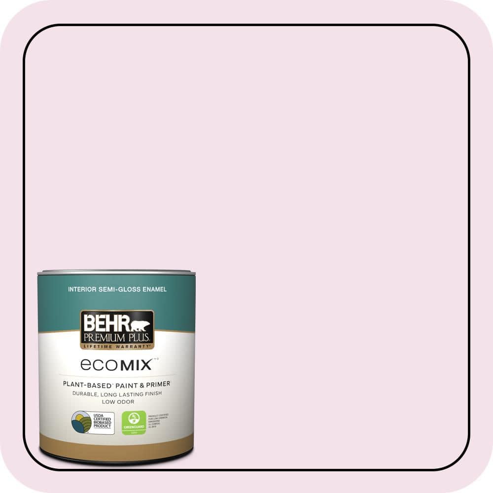 1 qt. #690C-2 Pink Amour Semi-Gloss Enamel EcoMix Plant-Based Interior Paint & Primer price history on PriceWatchPro