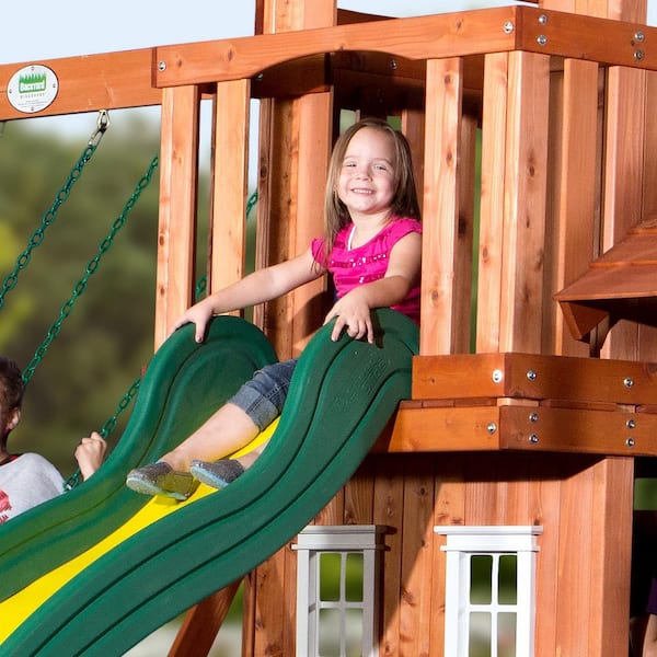Backyard Discovery Tanglewood Outdoor Playground Set w/ Fort, Belt