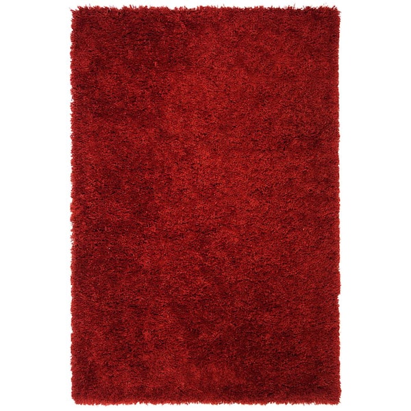 SAFAVIEH Classic Shag Ultra Rust 5 ft. x 8 ft. Solid Area Rug