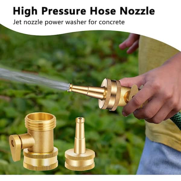 High Pressure Hose Nozzle for Garden Hose, Hydro Jet High Pressure Power  Washer Gun, Portable Hydrojet High Pressure Power Washer Water Gun with 3