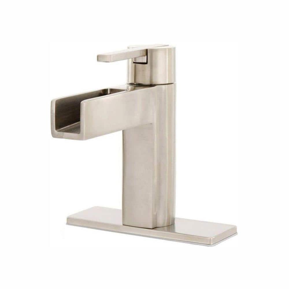 Pfister Vega Single Hole Single-Handle Bathroom Faucet in Brushed Nickel  LF-042-VGKK The Home Depot