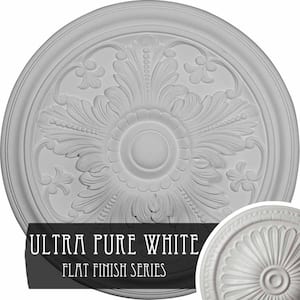5/8 in. x 16-7/8 in. x 16-7/8 in. Polyurethane Vienna Ceiling Medallion, Hand-Painted Ultra Pure White