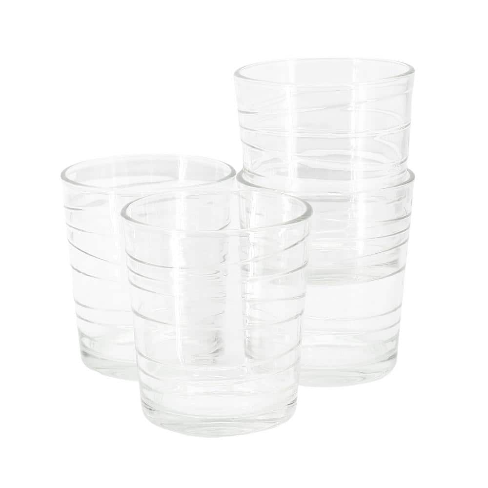 Gibson Home 4Piece 13.2 oz. Swirl Double OldFashioned Glassware Set