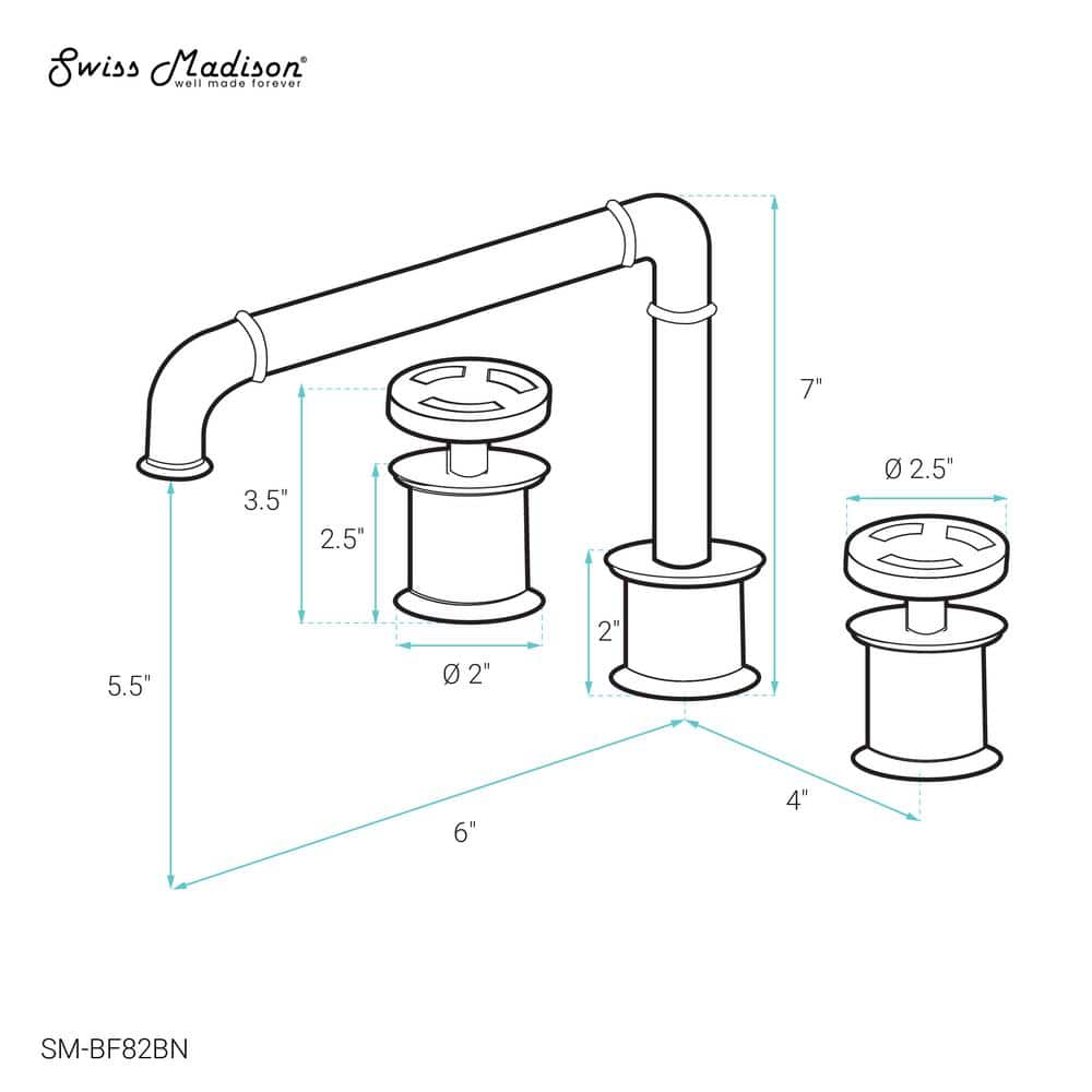 Avallon 8" Brushed Nickel Widespread Bathroom Faucet