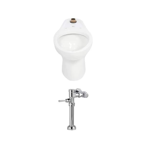 Madera 1.1-1.6 GPF Elongated Toilet Bowl with EverClean and Ultima 1.6 GPF Exposed Flushometer