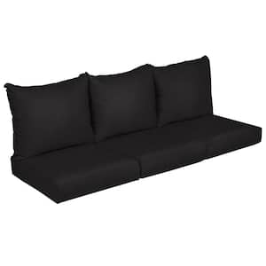 27 x 23 x 5 (6-Piece) Deep Seating Outdoor Couch Cushion in ETC Coal