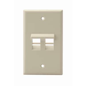 White 1-Gang Audio/Video Wall Plate (1-Pack)