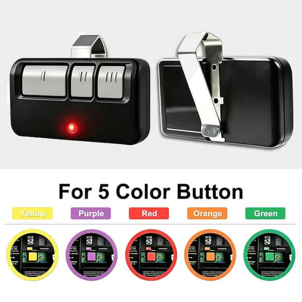Wellco 3-Button Universal Garage Door Opener Remote with Alarm