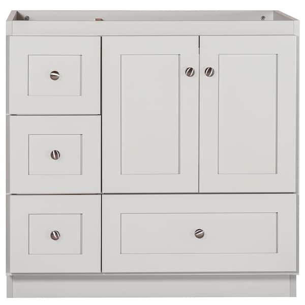 Shaker 36 in. W x 21 in. D x 34.5 in. H Bath Vanity Cabinet without Top in Dewy Morning