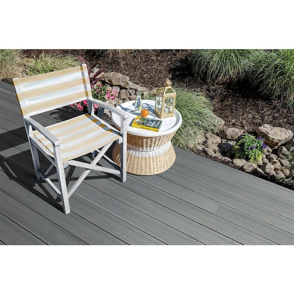 AZEK Composite Prime+ 5/4 in.x6 in.x16 ft. Grooved Sea Salt Gray