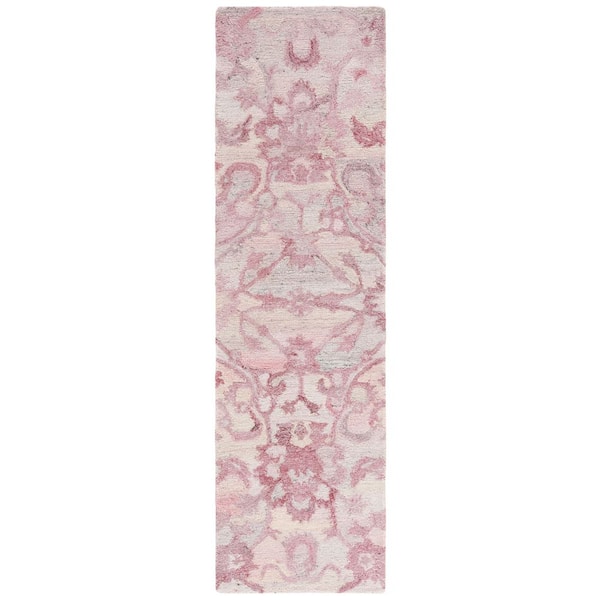 Anatolia 2 ft. x 8 ft. Light Pink Traditional Garden Runner Rug