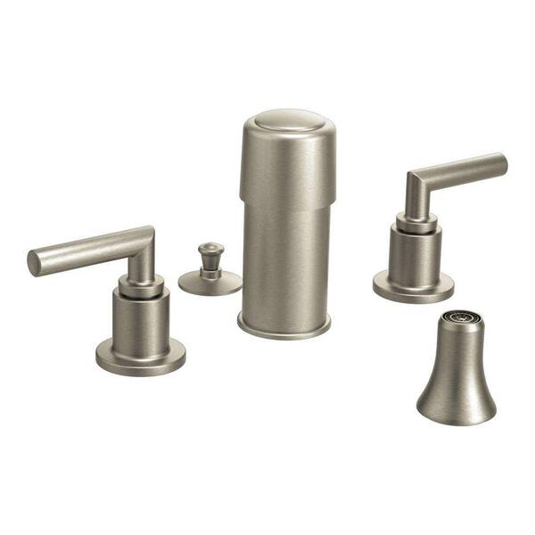 MOEN Arris 2-Handle Bidet Faucet Trim Kit in Brushed Nickel (Valve Sold Separately)