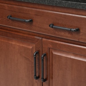 ~ NOS ~  Vintage Dresser Drawer Pull Cabinet Pull Handle Dark Bronze 4" X 2 1/4" 