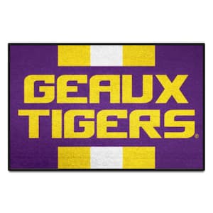 Louisiana State University Purple 19 in. x 30 in. Starter Mat Accent Rug