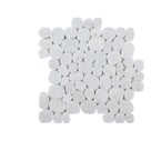 Sand Dollar White Pebble 11.75 in. x 11.75 in. Polished Marble Wall and Floor Mosaic Tile (0.958 sq. ft./Each)