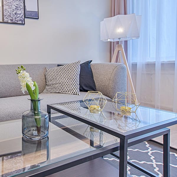 Fab Glass and Mirror 24 in. x 36 in. Clear Rectangle Glass Table