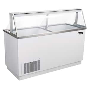 66 cu. Ft. Commercial Chest Freezer Ice Cream Dipping Cabinet Display Case in White