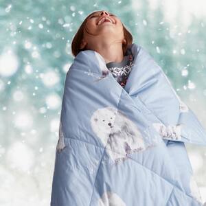 Company Essentials LoftAIRE Holiday Cotton Throw Blanket