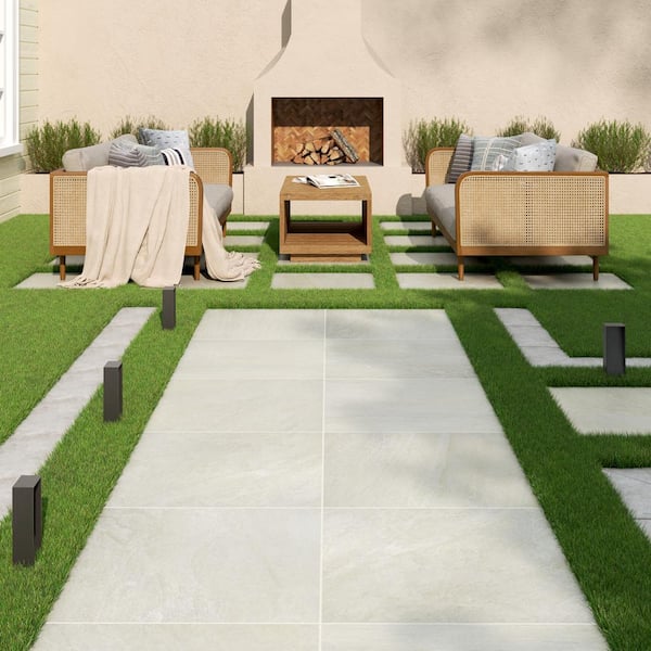 MSI Quartz White 2 cm. x 24 in. x 24 in. Matte Porcelain Stone Look Paver Tile (8 sq. ft./Case)