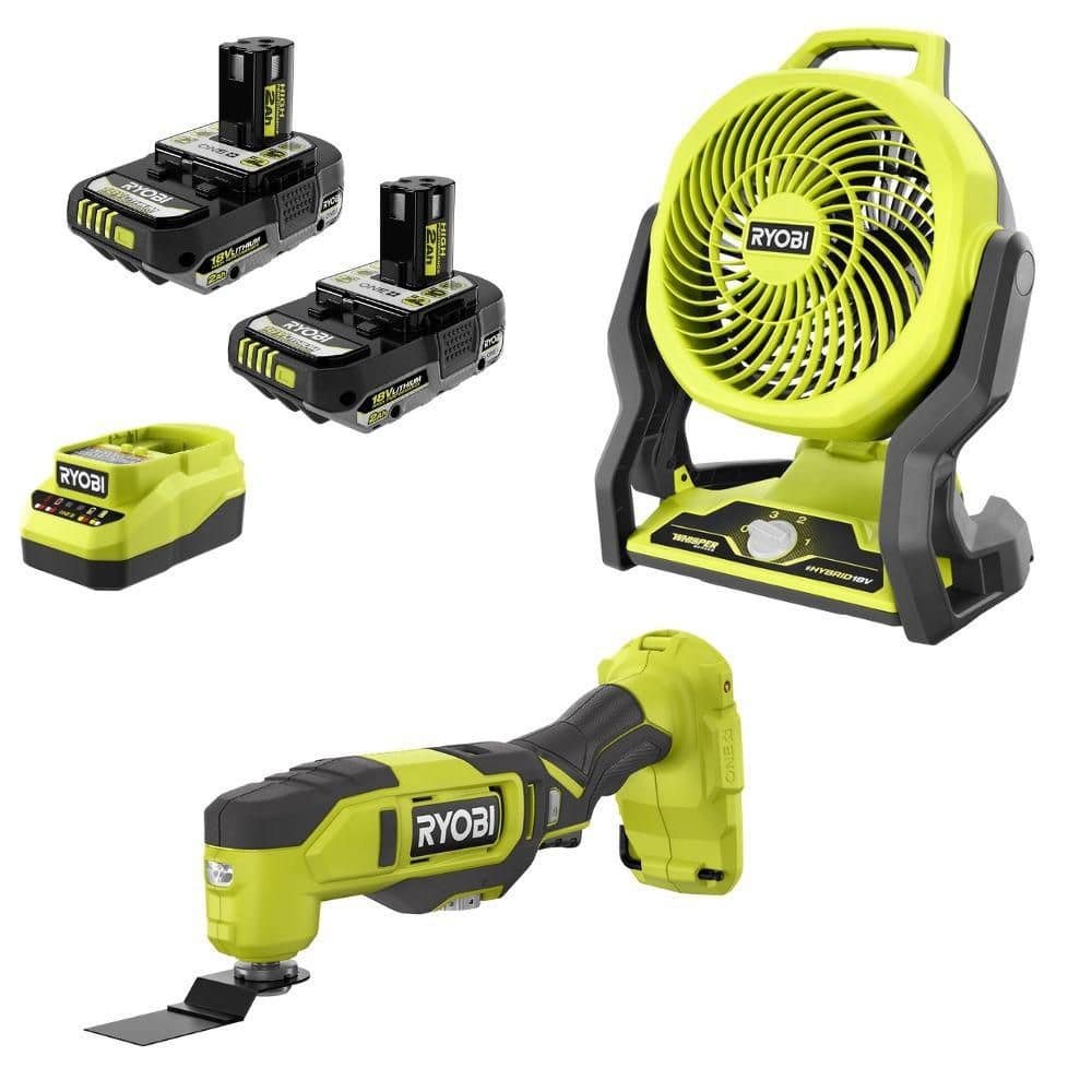 ONE+ 18V Cordless Hybrid 7.5 in. Fan Kit with (2) 2Ah Batteries, Charger & FREE ONE+ 18V Cordless Oscillating Multi-Tool price history on PriceWatchPro