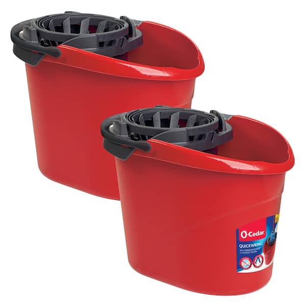 O-Cedar Quick Wring Bucket with Torsion Wringer - 2.5 Gal. (2-Pack)