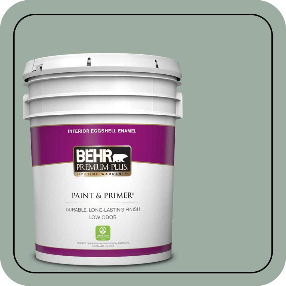 5 gal. #N420-3 Misty Moss Eggshell Enamel Low Odor Interior Paint & Primer price history on PriceWatchPro