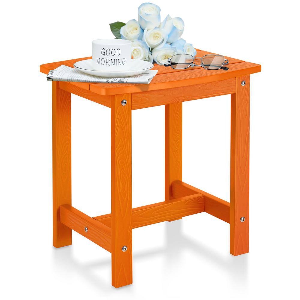 Waterproof Single Tier Orange Rectangle HIPS Plastic 16.7 in. Outdoor Side 