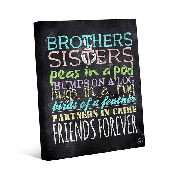 11 in. x 14 in. "Brothers and Sisters" Wrapped Canvas Wall Art Print