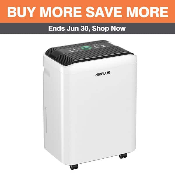 50 pt. 4,500 sq. ft. Quiet Dehumidifier in White with Drain Hose for Home, Basement, with Auto Defrost, 24H Timer
