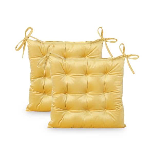 Noble House Foxhall Honey Tufted Dining Chair Pad (Set of 2)