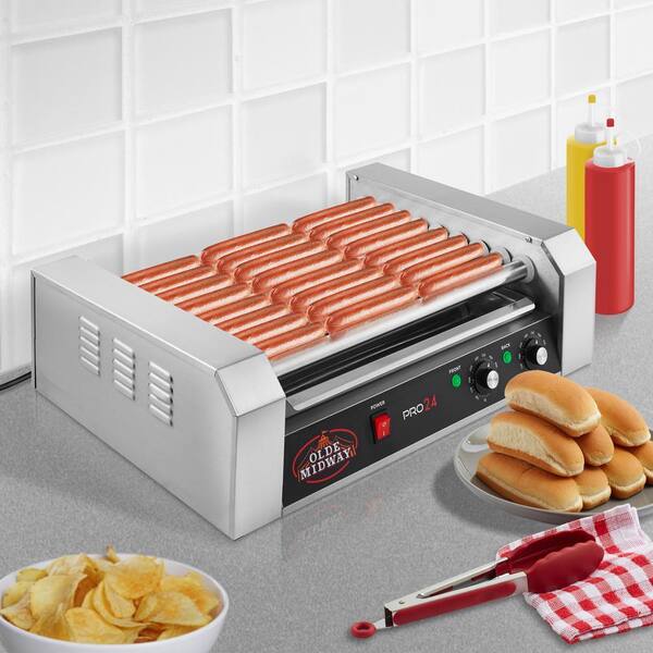 Olde Midway 24 Hot Dog Silver Stainless Steel Electric Hot Dog 5
