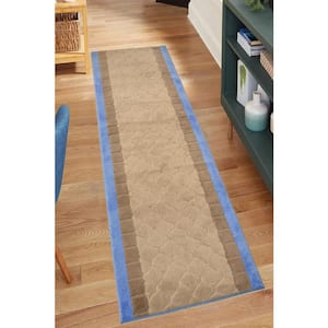 Volley Grey-Blue 26 in. W x 12 in. L Stair Runner 2.17 sq. ft.