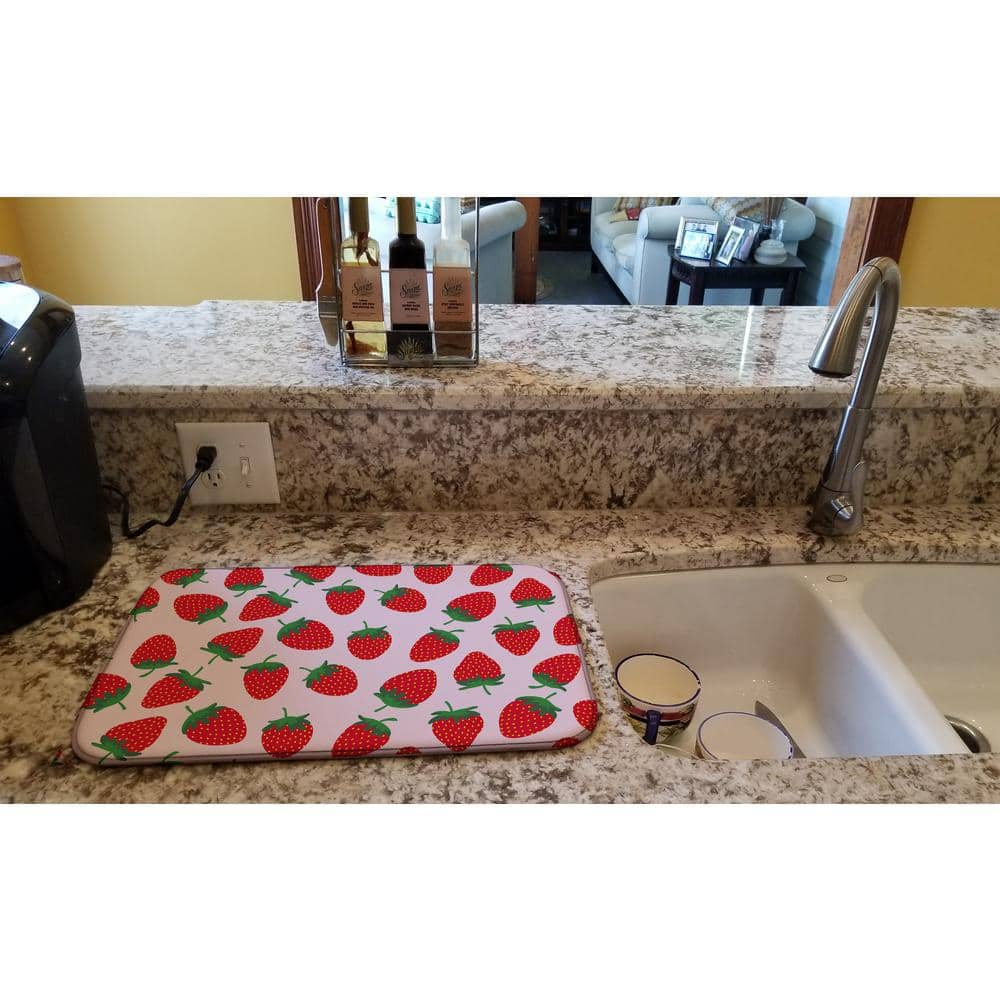 White Marble Microfiber Dish Drying Mat Foldable Kitchen Drying Mat Machine  Washable Dish Mat 18 X