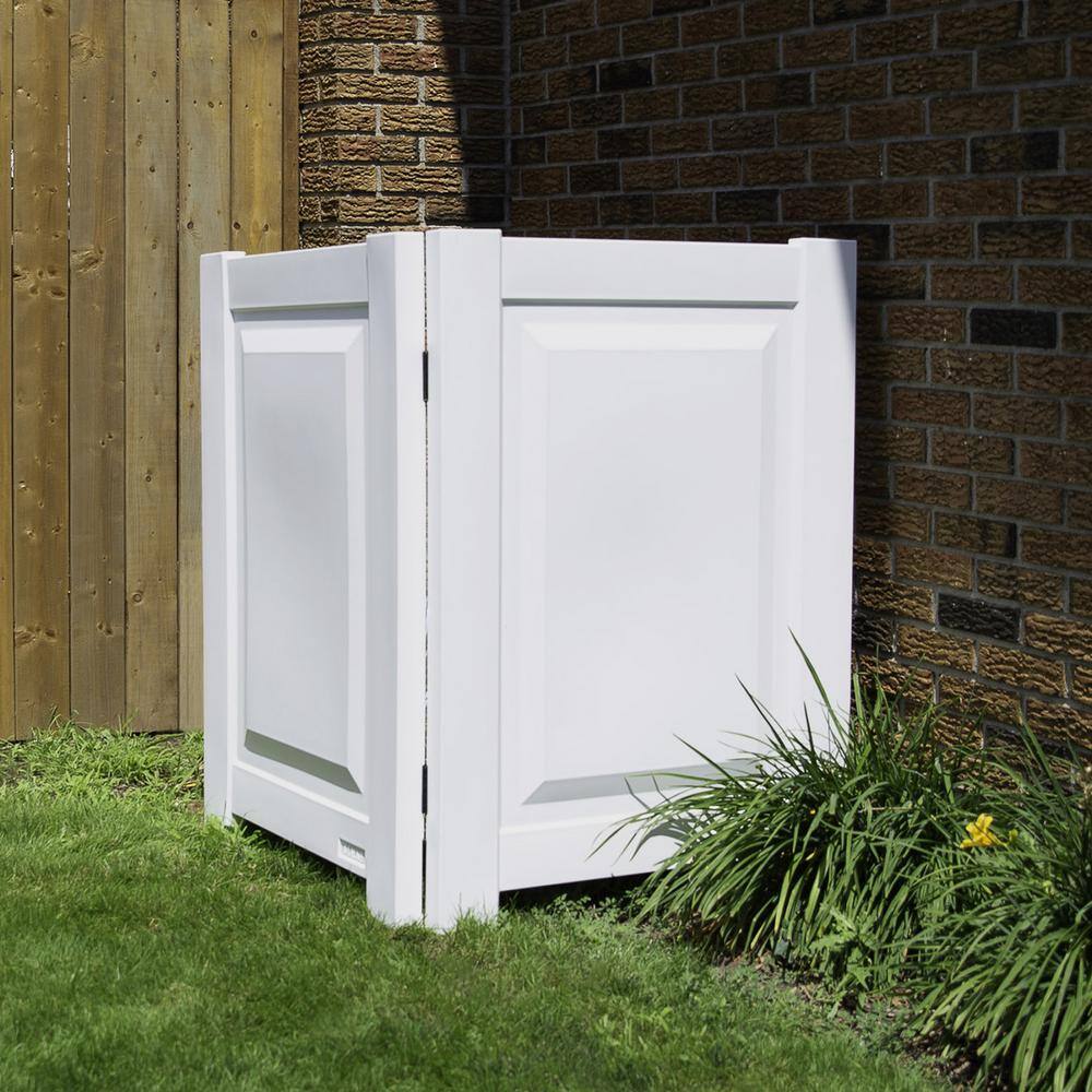 Nantucket 48" White Polyethylene Privacy Screen Set