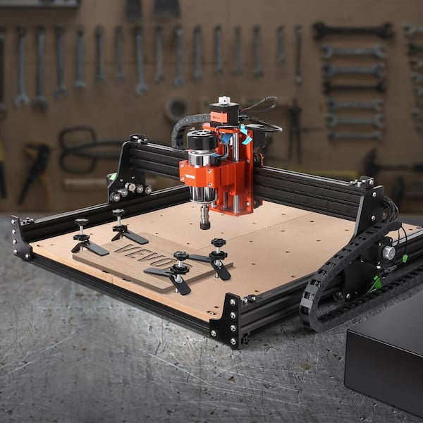 CNC Router Machine, 300W, 3 Axis GRBL Control Wood Engraving Carving Milling Machine Kit, 15.75 x 15.75 x 2.36 in.