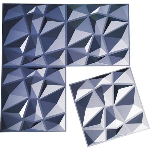 Art3d® Decorative 3D Wall Panels PVC Diamond Design Wall 19.7 In. 19.7 In.  