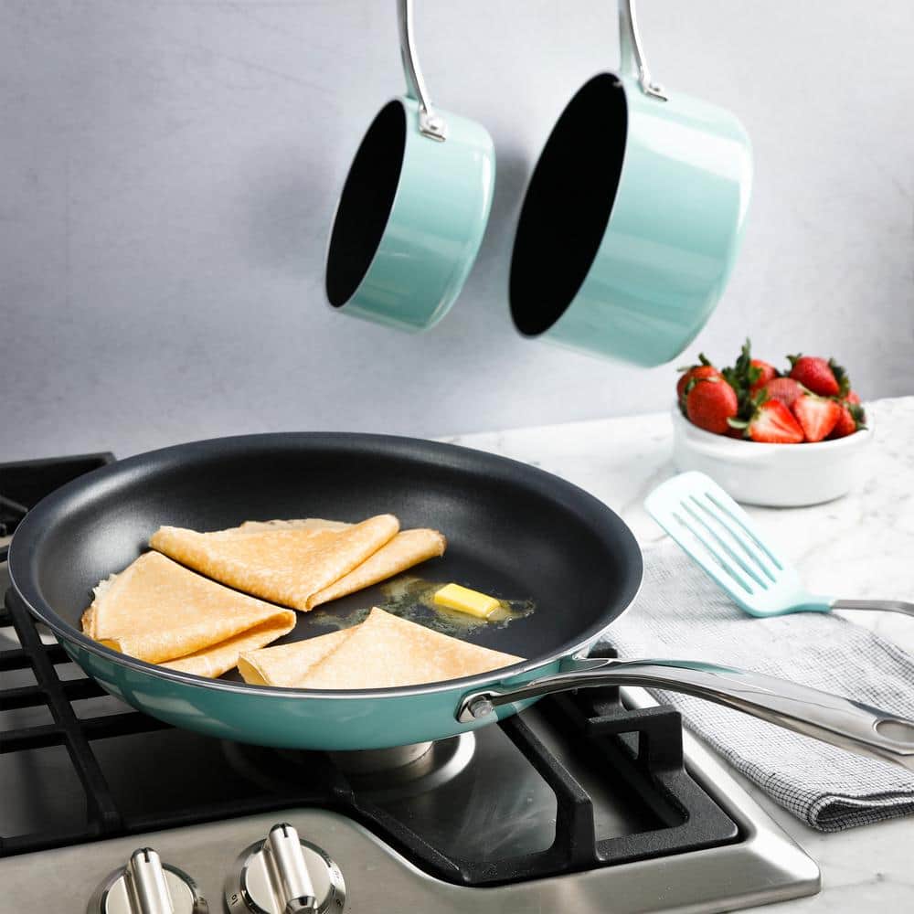 Martha Blue 10-Piece Nonstick Aluminum Enamel Cookware Set