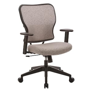 Deluxe 2 to 1 Latte Fabric Mechanical Height Adjustable Arms Chair