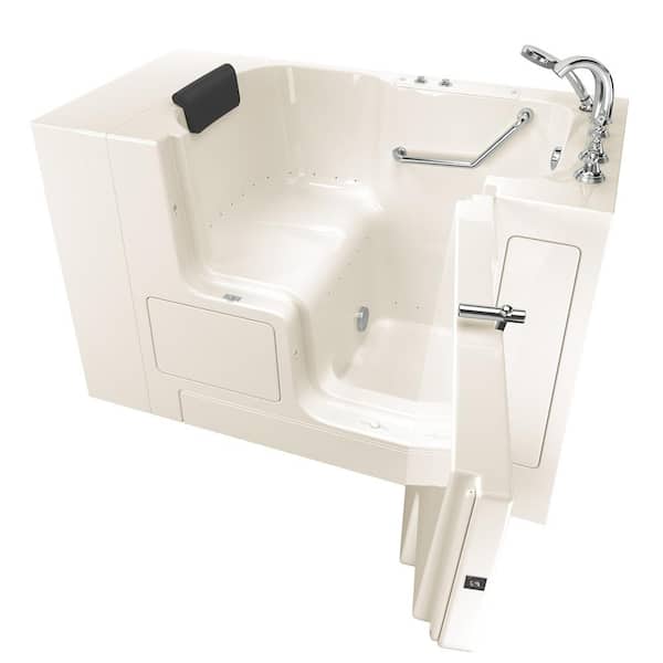 American Standard Gelcoat Premium Series 32 in. x 52 in. Right Hand Drain Soaking Bathtub in Beige